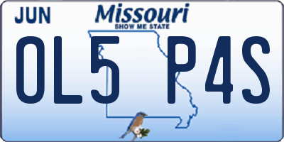 MO license plate OL5P4S