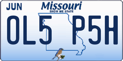 MO license plate OL5P5H