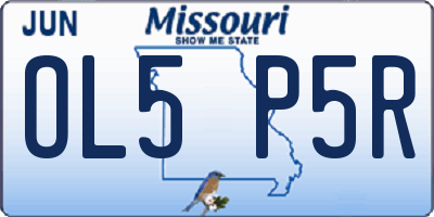 MO license plate OL5P5R
