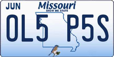 MO license plate OL5P5S