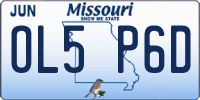 MO license plate OL5P6D