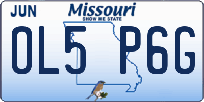 MO license plate OL5P6G