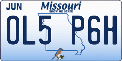 MO license plate OL5P6H