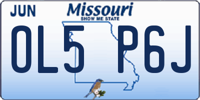 MO license plate OL5P6J