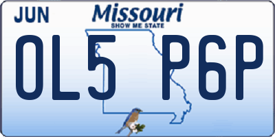 MO license plate OL5P6P