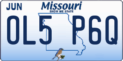 MO license plate OL5P6Q