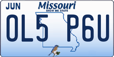 MO license plate OL5P6U