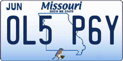 MO license plate OL5P6Y