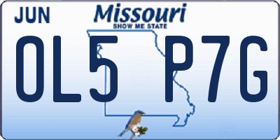 MO license plate OL5P7G
