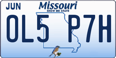 MO license plate OL5P7H