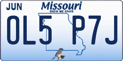 MO license plate OL5P7J