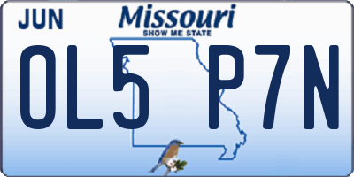 MO license plate OL5P7N