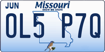 MO license plate OL5P7Q