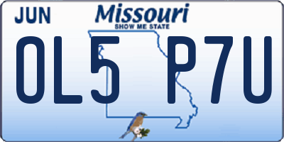 MO license plate OL5P7U