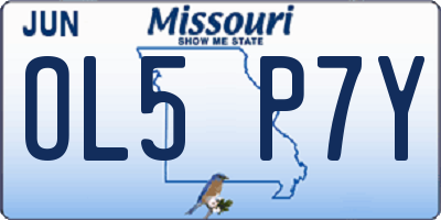 MO license plate OL5P7Y
