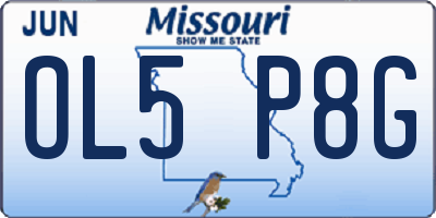 MO license plate OL5P8G