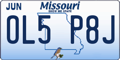MO license plate OL5P8J