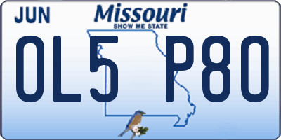MO license plate OL5P8O