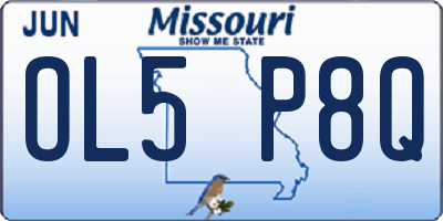 MO license plate OL5P8Q