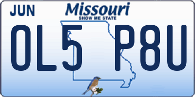 MO license plate OL5P8U
