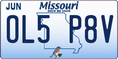 MO license plate OL5P8V