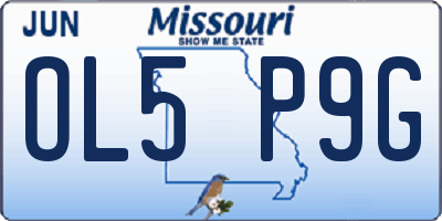 MO license plate OL5P9G
