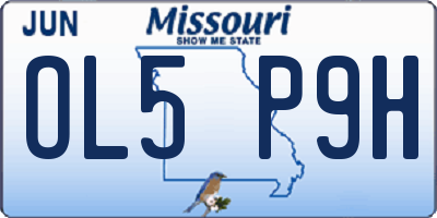 MO license plate OL5P9H