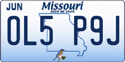 MO license plate OL5P9J
