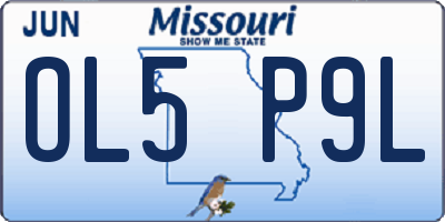 MO license plate OL5P9L
