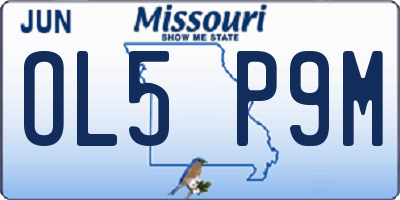 MO license plate OL5P9M