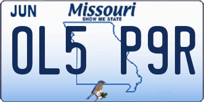 MO license plate OL5P9R