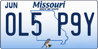MO license plate OL5P9Y