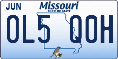 MO license plate OL5Q0H
