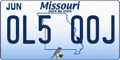 MO license plate OL5Q0J