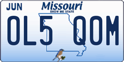 MO license plate OL5Q0M