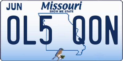 MO license plate OL5Q0N