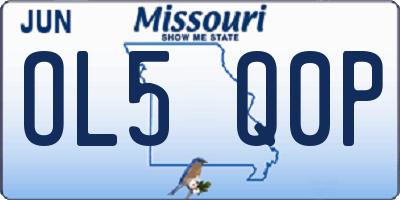 MO license plate OL5Q0P