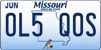 MO license plate OL5Q0S