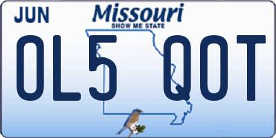 MO license plate OL5Q0T