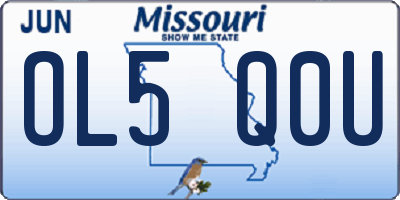 MO license plate OL5Q0U
