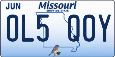 MO license plate OL5Q0Y