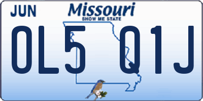 MO license plate OL5Q1J