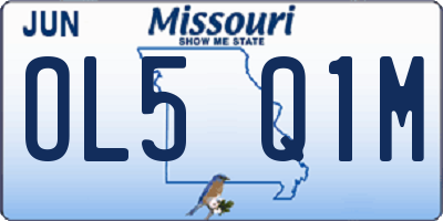 MO license plate OL5Q1M