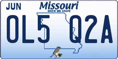 MO license plate OL5Q2A