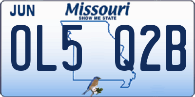 MO license plate OL5Q2B
