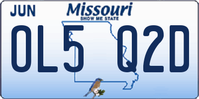 MO license plate OL5Q2D