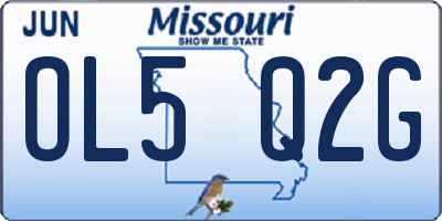 MO license plate OL5Q2G
