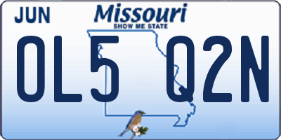 MO license plate OL5Q2N