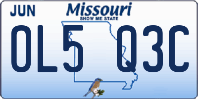 MO license plate OL5Q3C