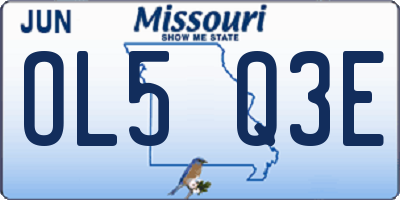 MO license plate OL5Q3E